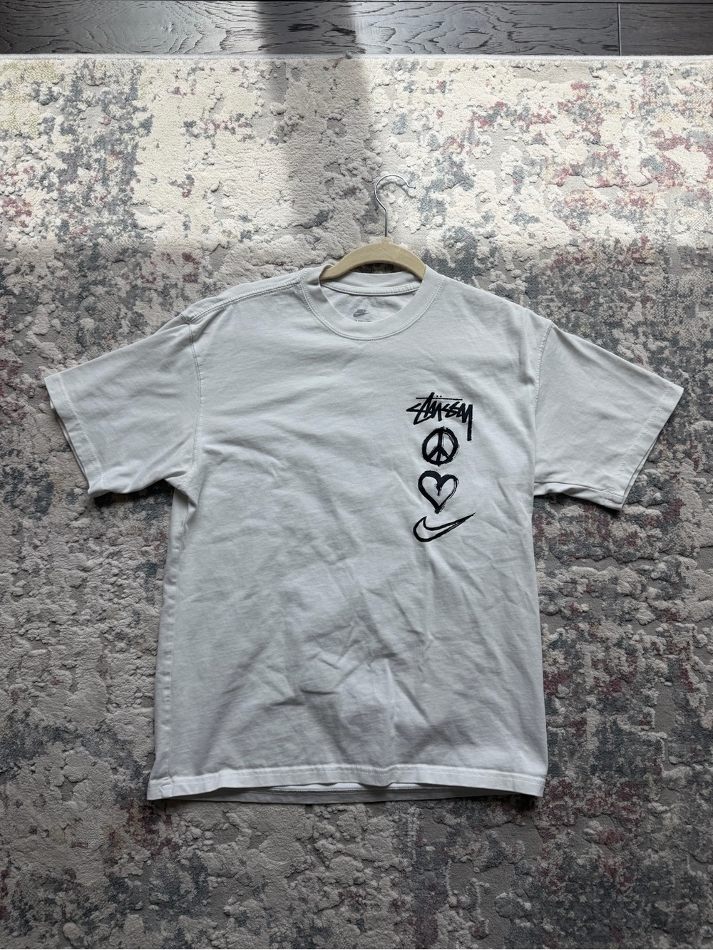 Nike White Crewneck Tee with Subtle Grey Logo